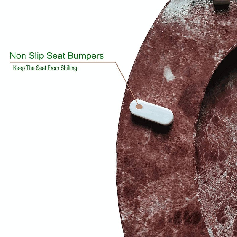 J&V Textiles Round Toilet Seat With Easy Clean & Change Hinge (Burgundy)* - Image 5